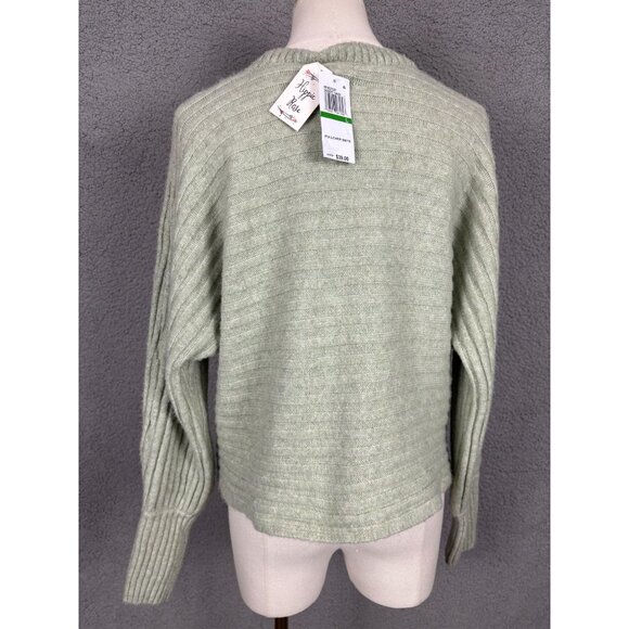 Hippie Rose Juniors' Ribbed Knit Pullover Cozy Sweater Green Size Large NWT's - Picture 4 of 8